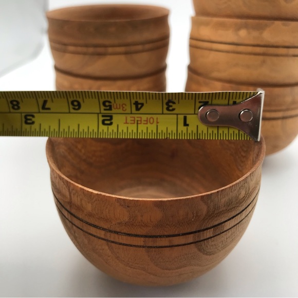 Set of 6 vintage wooden bowls - Picture 6 of 6